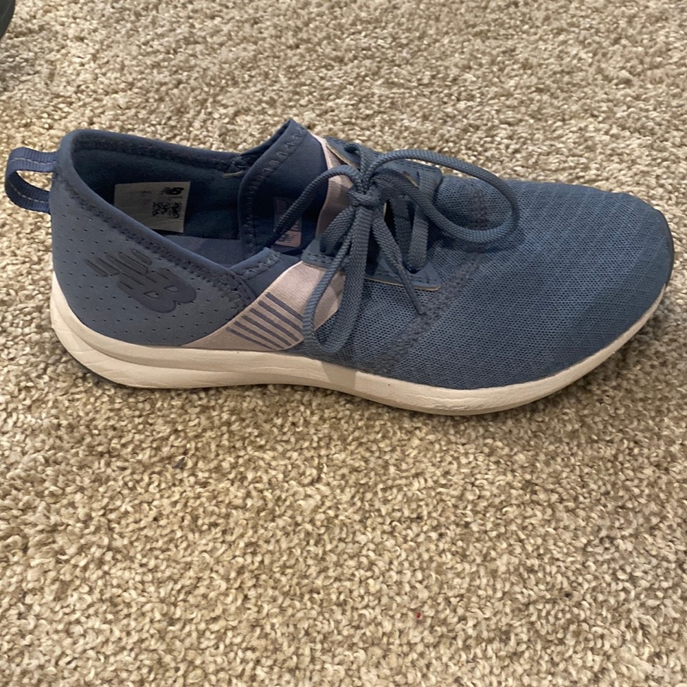 Blue new balance workout shoes